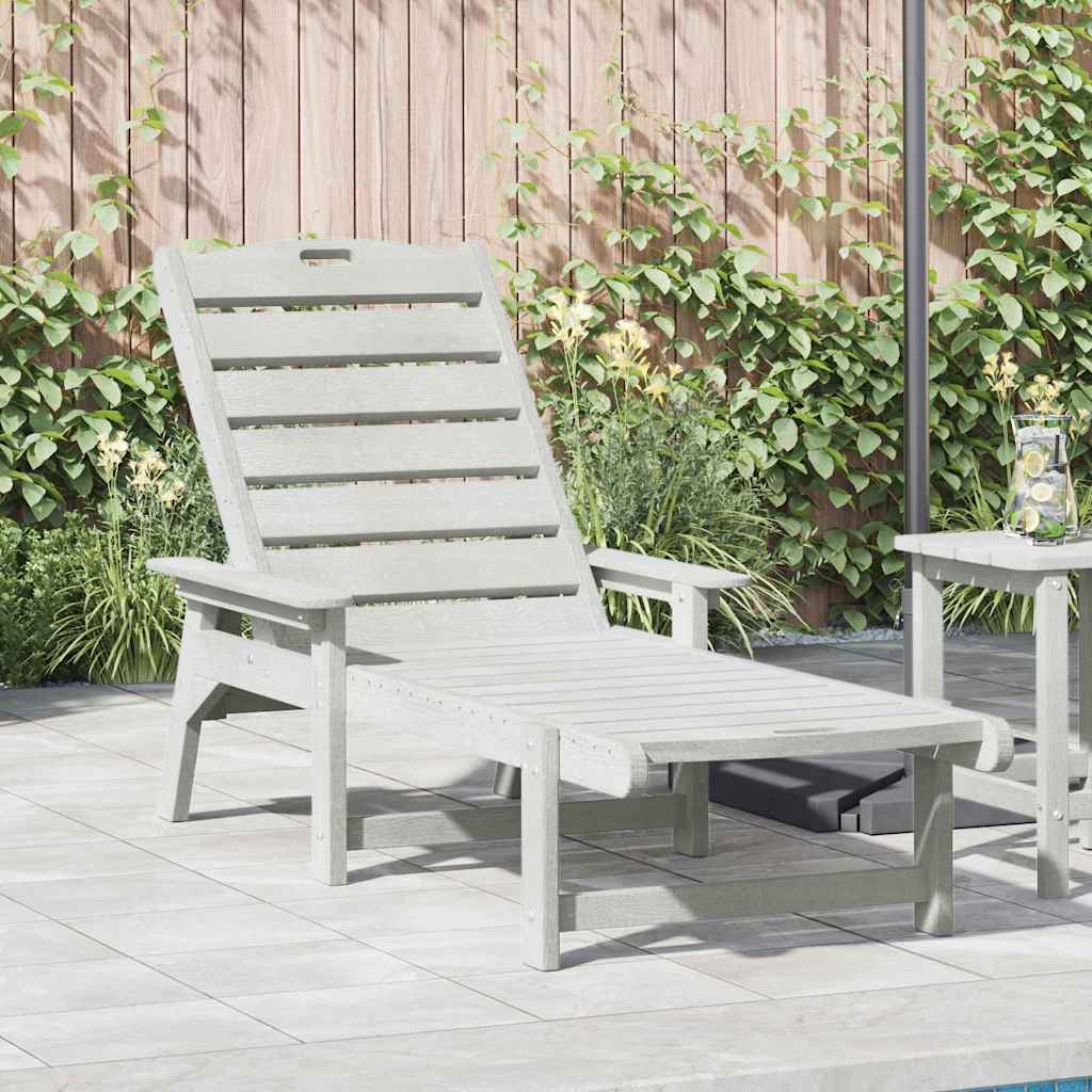 vidaXL Sonnenliege Weiß 195,5 x 53 x 98,5 cm HDPE