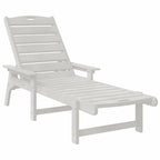 vidaXL Sonnenliege Weiß 195,5 x 53 x 98,5 cm HDPE