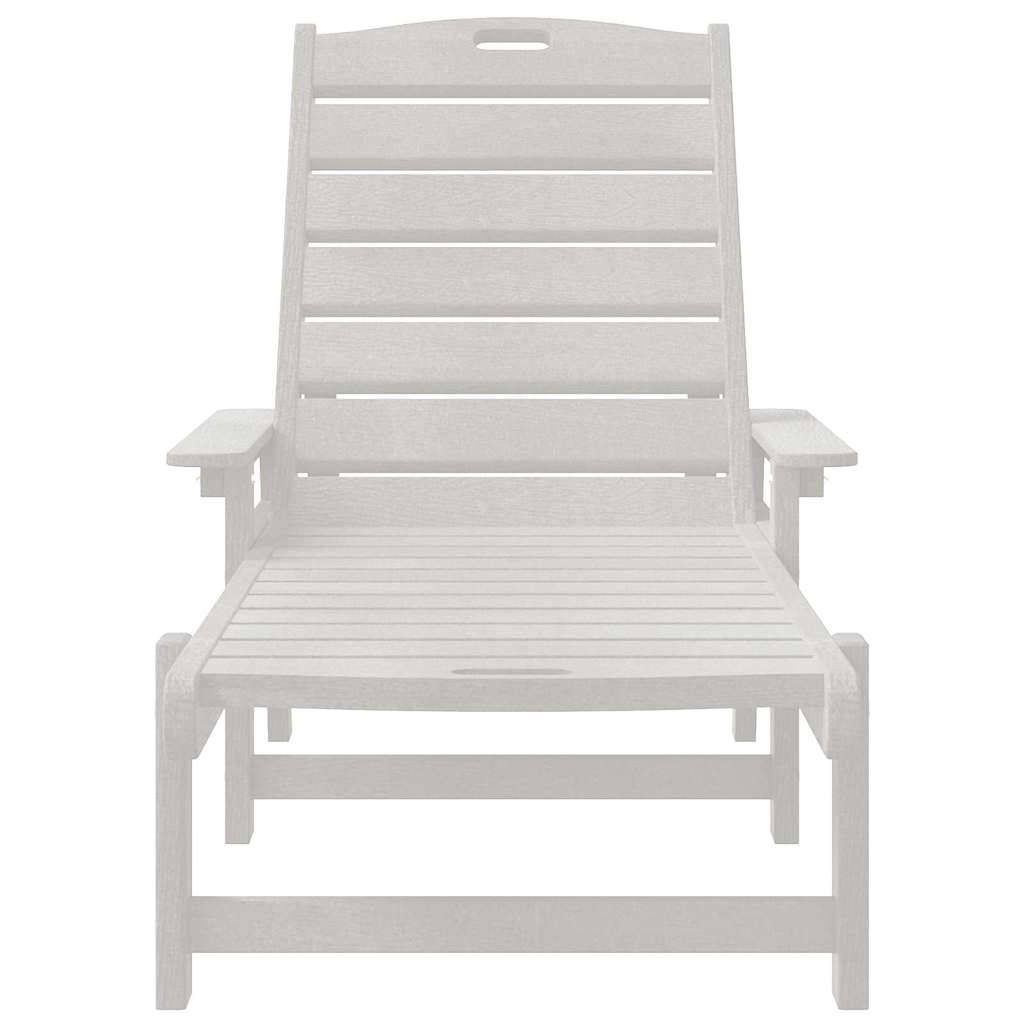 vidaXL Sonnenliege Weiß 195,5 x 53 x 98,5 cm HDPE