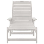 vidaXL Sonnenliege Weiß 195,5 x 53 x 98,5 cm HDPE
