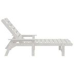 vidaXL Sonnenliege Weiß 195,5 x 53 x 98,5 cm HDPE
