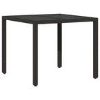 vidaXL Garten Essgruppe 3 pcs Schwarz Poly-Rattan