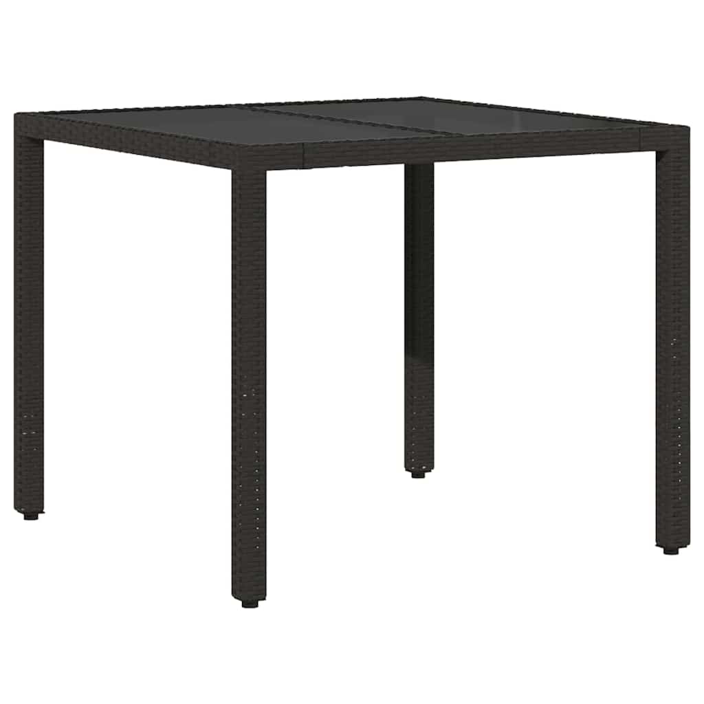 vidaXL Garten Essgruppe 5 pcs Schwarz Poly-Rattan