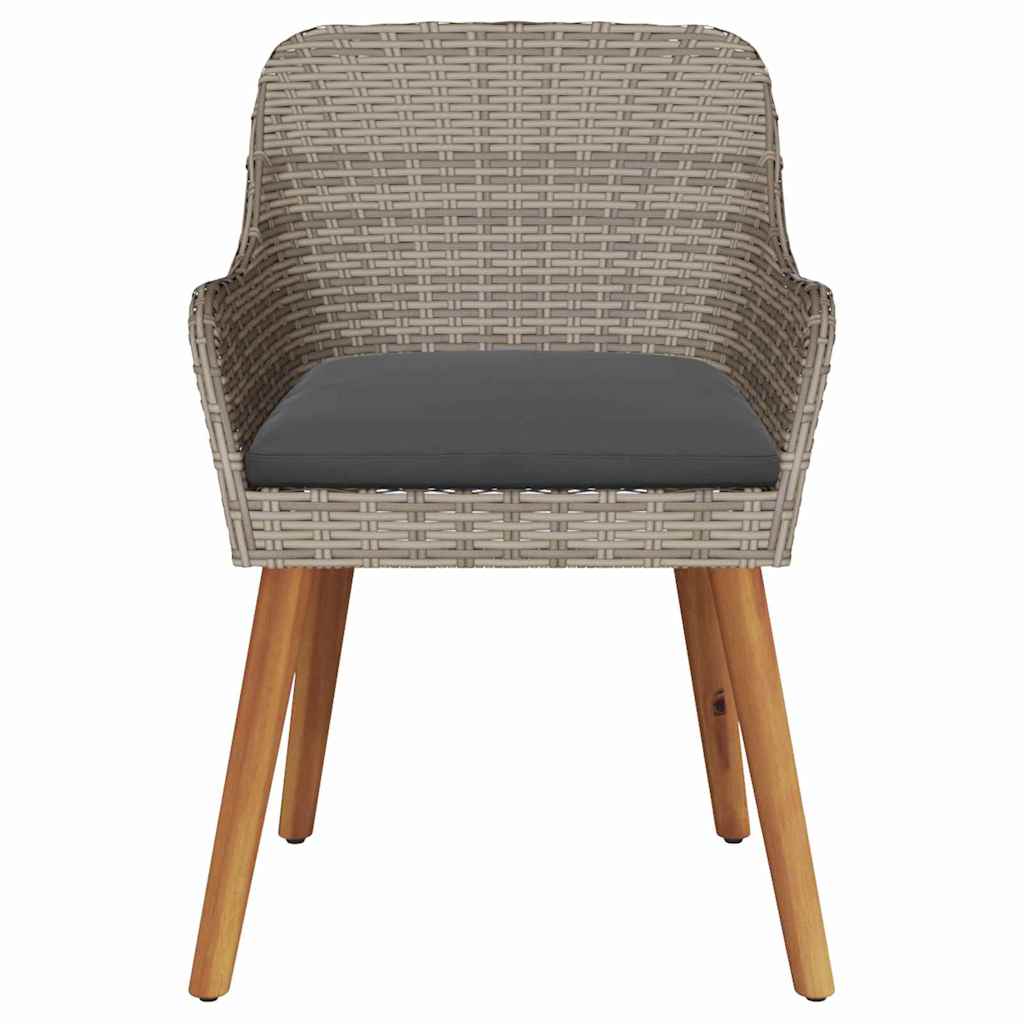 vidaXL Gartenstuhl 2 pcs Schwarz 62,5 x 55 x 82 cm Poly-Rattan