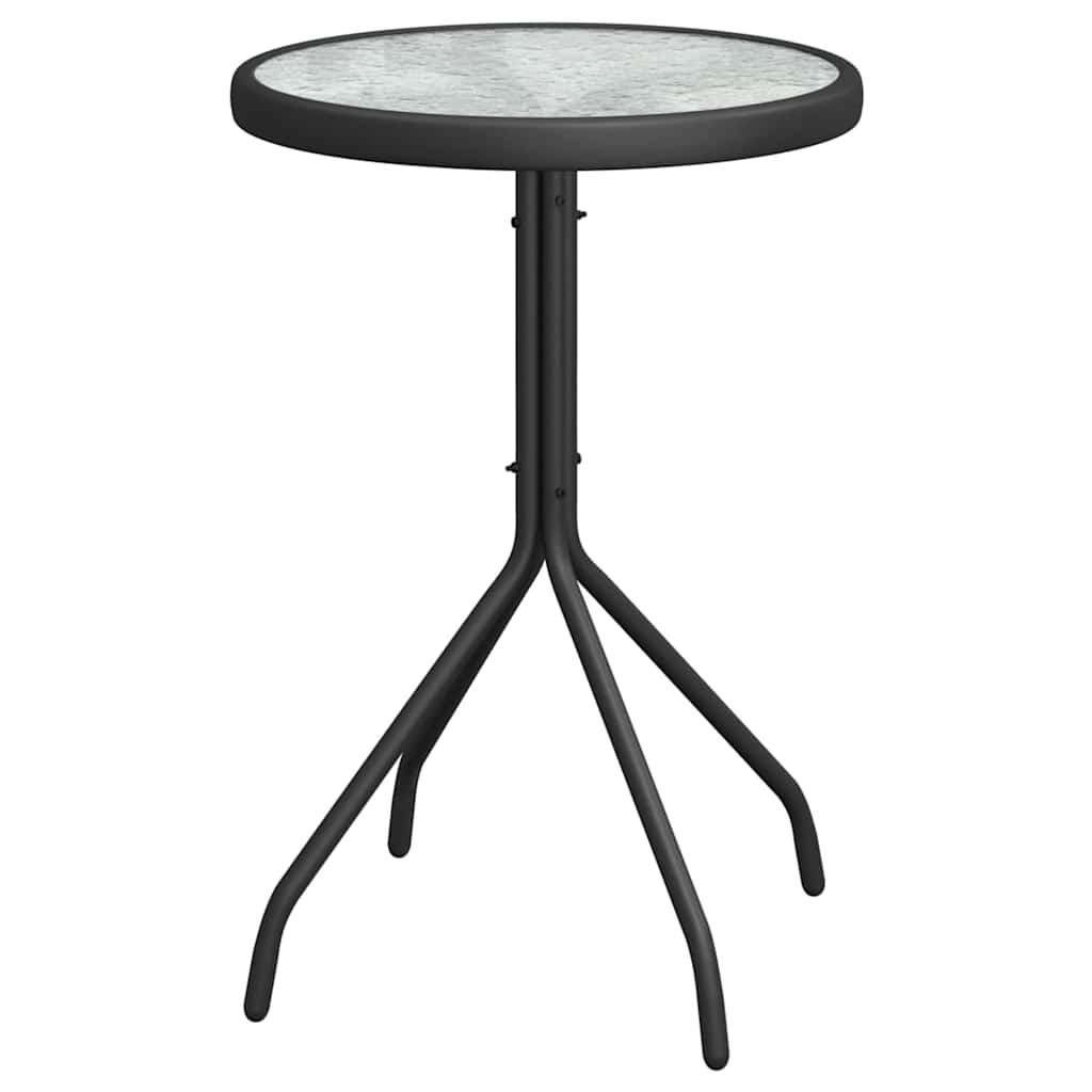 vidaXL Garten Bistro Set 3 pcs Schwarz Stahl