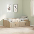 vidaXL Bettrahmen mit Speicher Sonoma-Eiche 90 x 200 cm Holzwerkstoff