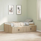 vidaXL Bettrahmen mit Speicher Sonoma-Eiche 90 x 200 cm Holzwerkstoff