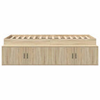 vidaXL Bettrahmen mit Speicher Sonoma-Eiche 90 x 200 cm Holzwerkstoff