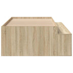 vidaXL Bettrahmen mit Speicher Sonoma-Eiche 90 x 200 cm Holzwerkstoff