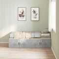 vidaXL Bettrahmen mit Schubladen Beton Grau 90 x 200 cm Holzwerkstoff