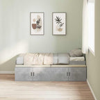 vidaXL Bettrahmen mit Schubladen Beton Grau 90 x 200 cm Holzwerkstoff