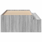 vidaXL Bettrahmen mit Speicher Graues Sonoma 90 x 200 cm Holzwerkstoff