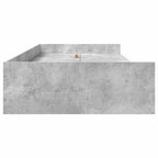 vidaXL Bettrahmen mit Kopfteil Beton Grau 98,5 x 200 cm Holzwerkstoff
