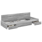 vidaXL Bettrahmen Graues Sonoma 98,5 x 200 cm Holzwerkstoff