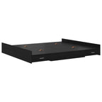 vidaXL Aufbewahrungsbettgestell Schwarz Eichen-Optik 200 x 200 cm