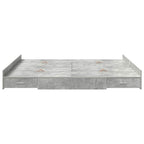 vidaXL Aufbewahrungsbettgestell Beton Grau 200 x 200 cm Holzwerkstoff