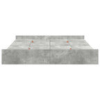 vidaXL Aufbewahrungsbettgestell Beton Grau 200 x 200 cm Holzwerkstoff