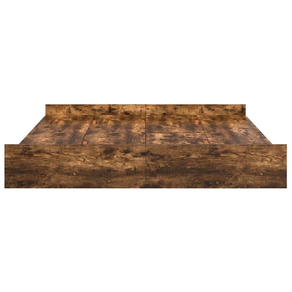 vidaXL Aufbewahrungsbettgestell Geräucherte Eiche 200 x 200 cm