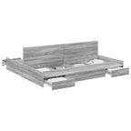 vidaXL Aufbewahrungsbettgestell Graues Sonoma 200 x 200 cm