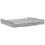 vidaXL Aufbewahrungsbettgestell Graues Sonoma 200 x 200 cm