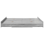 vidaXL Aufbewahrungsbettgestell Graues Sonoma 200 x 200 cm