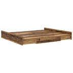 vidaXL Aufbewahrungsbettgestell Altholz 200 x 200 cm Holzwerkstoff