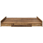 vidaXL Aufbewahrungsbettgestell Altholz 200 x 200 cm Holzwerkstoff