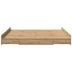 vidaXL Aufbewahrungsbettgestell Artisan-Eiche 200 x 200 cm