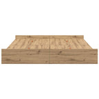 vidaXL Aufbewahrungsbettgestell Artisan-Eiche 200 x 200 cm