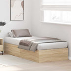 vidaXL Aufbewahrungsbettgestell Sonoma-Eiche 80 x 200 cm Holzwerkstoff