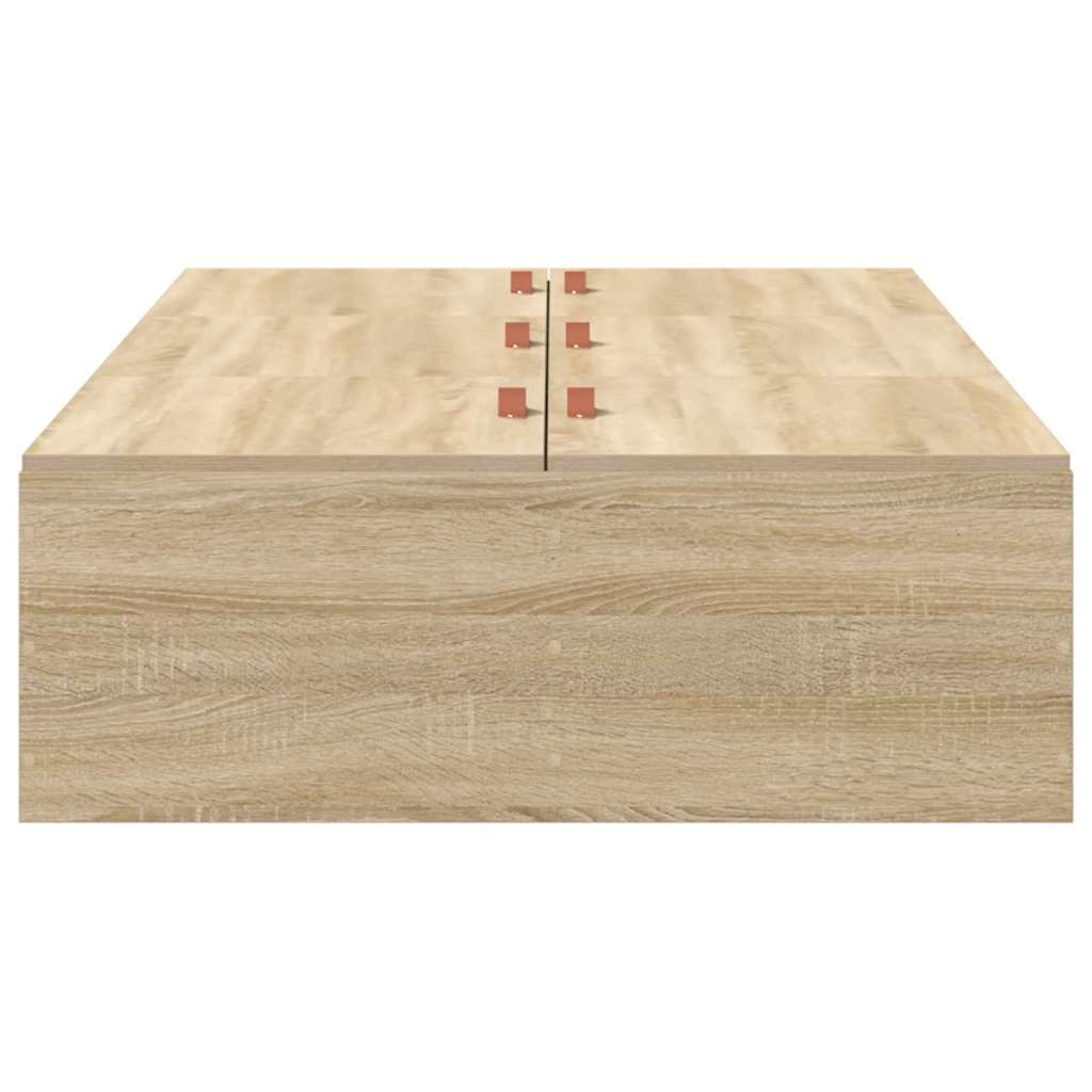 vidaXL Aufbewahrungsbettgestell Sonoma-Eiche 80 x 200 cm Holzwerkstoff