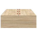 vidaXL Aufbewahrungsbettgestell Sonoma-Eiche 80 x 200 cm Holzwerkstoff