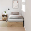 vidaXL Aufbewahrungsbettgestell mit Speicher Artisan-Eiche 90 x 200 cm