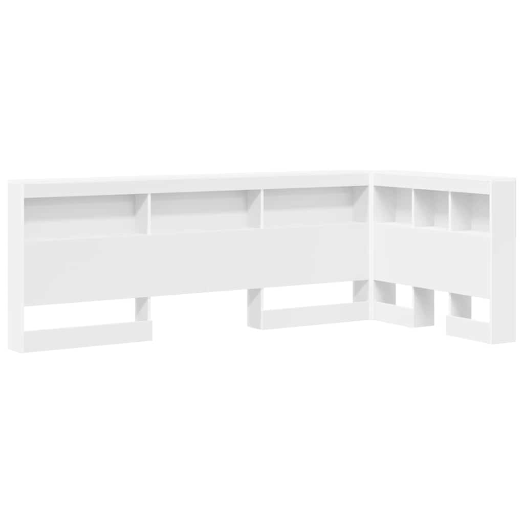 vidaXL Aufbewahrungskopfteil mit Regal Weiß 80 cm Holzwerkstoff