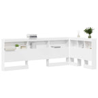vidaXL Aufbewahrungskopfteil mit Regal Weiß 80 cm Holzwerkstoff