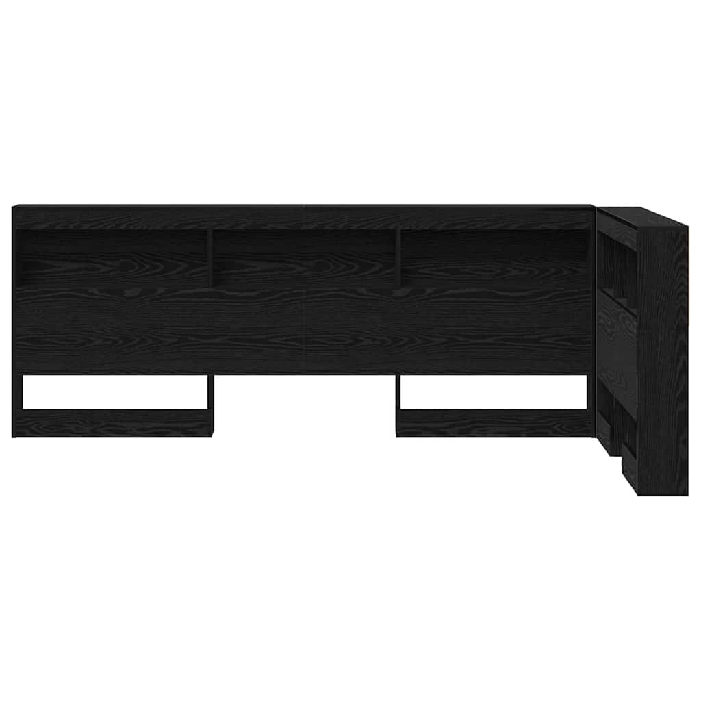 vidaXL Aufbewahrungskopfteil Schwarz Eichen-Optik 80 cm Holzwerkstoff