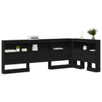 vidaXL Aufbewahrungskopfteil Schwarz Eichen-Optik 80 cm Holzwerkstoff