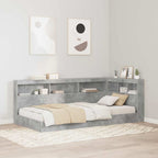 vidaXL Aufbewahrungskopfteil mit Regal Beton Grau 80 cm Holzwerkstoff