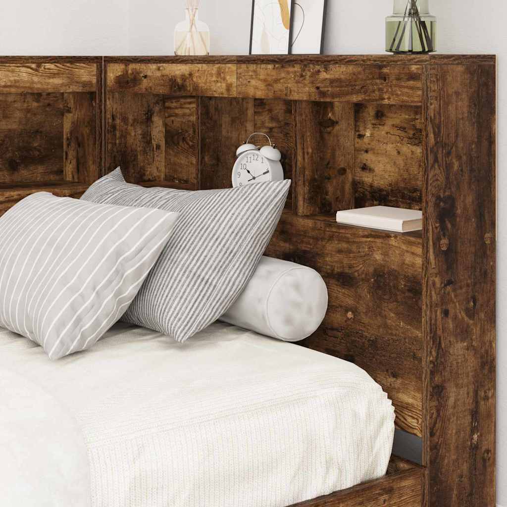 vidaXL Aufbewahrungskopfteil Geräucherte Eiche 80 cm Holzwerkstoff