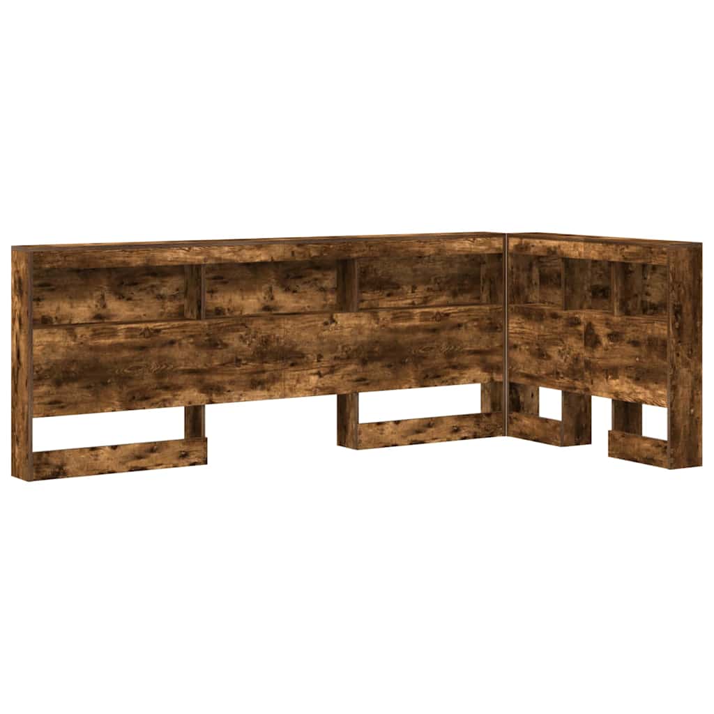 vidaXL Aufbewahrungskopfteil Geräucherte Eiche 80 cm Holzwerkstoff