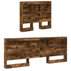 vidaXL Aufbewahrungskopfteil Geräucherte Eiche 80 cm Holzwerkstoff