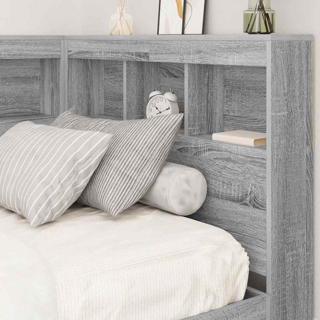 vidaXL Aufbewahrungskopfteil Graues Sonoma 80 cm Holzwerkstoff