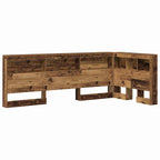 vidaXL Aufbewahrungskopfteil mit Regal Altholz 80 cm Holzwerkstoff