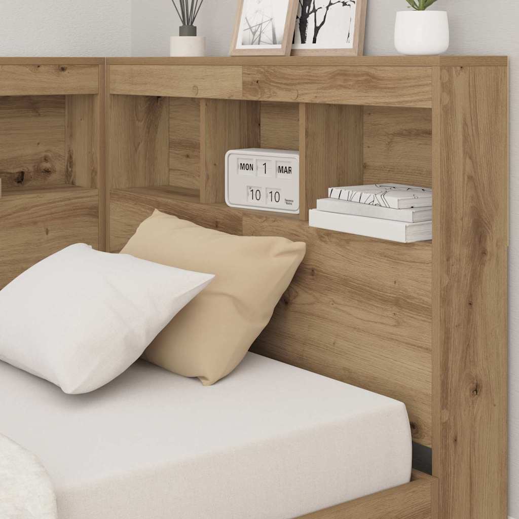 vidaXL Aufbewahrungskopfteil Artisan-Eiche 80 cm Holzwerkstoff