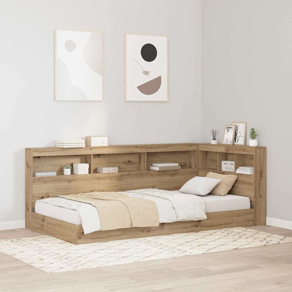 vidaXL Aufbewahrungskopfteil Artisan-Eiche 80 cm Holzwerkstoff