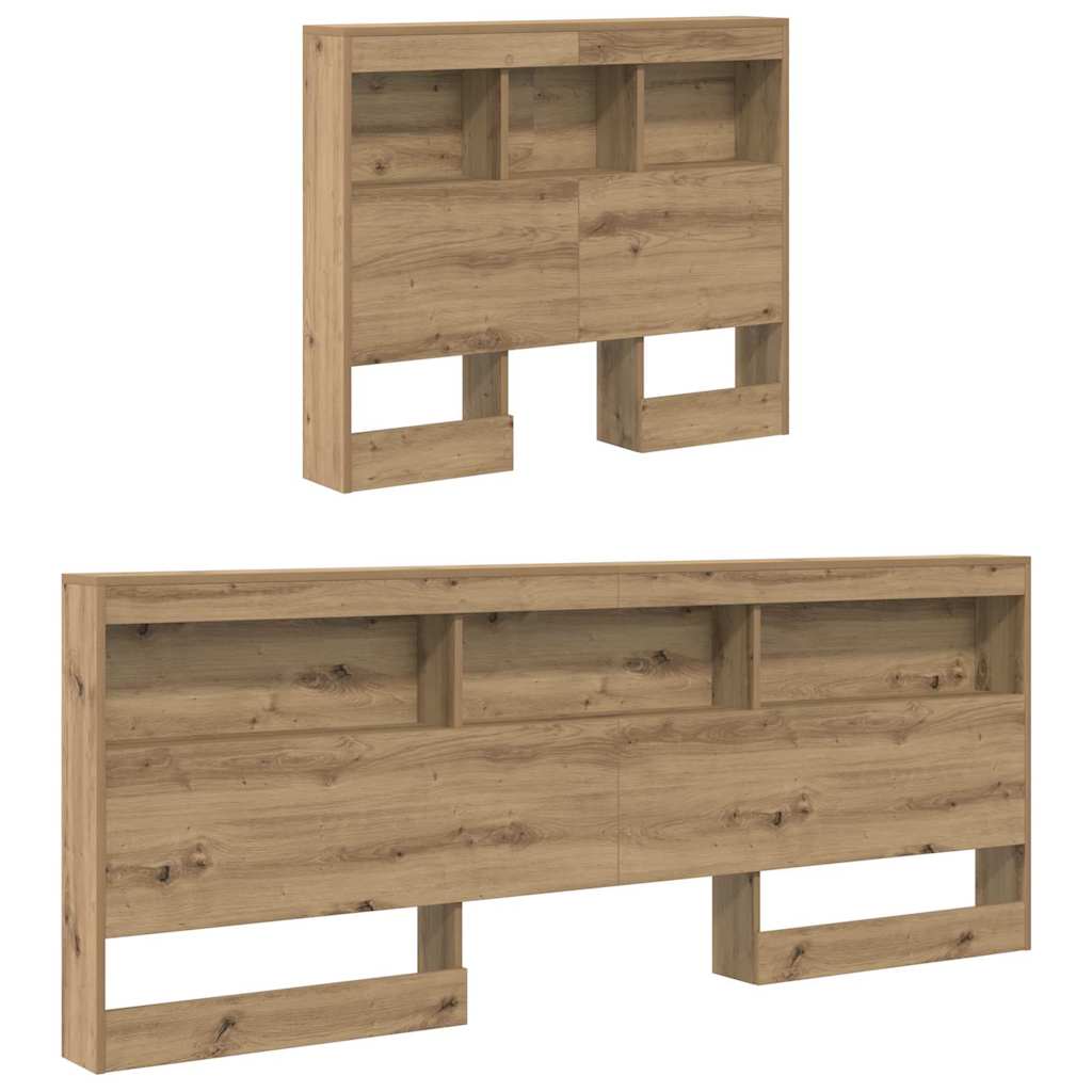 vidaXL Aufbewahrungskopfteil Artisan-Eiche 80 cm Holzwerkstoff