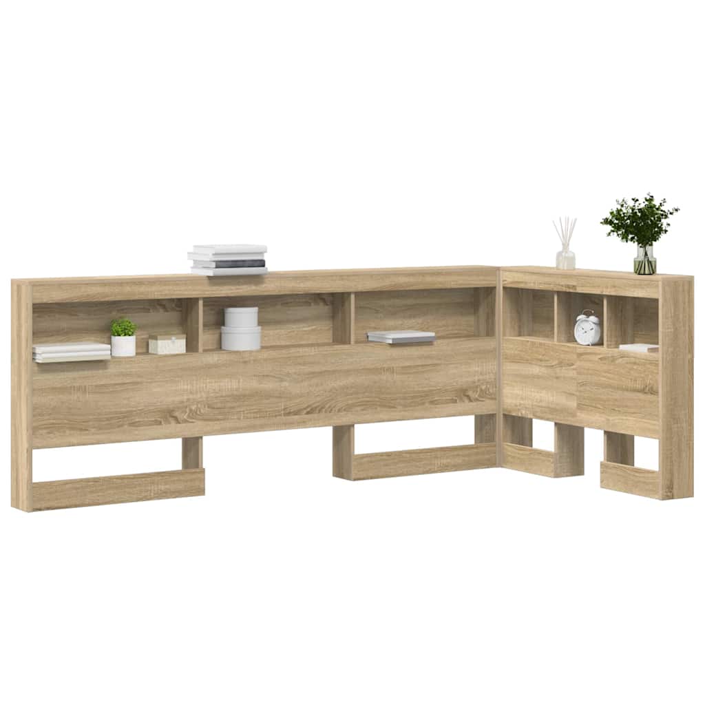 vidaXL Aufbewahrungskopfteil Sonoma-Eiche 90 cm Holzwerkstoff