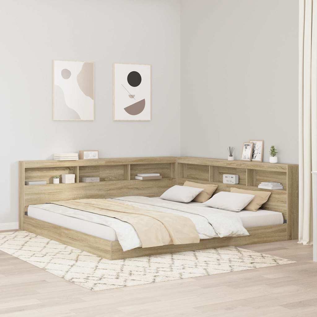vidaXL Aufbewahrungskopfteil Sonoma-Eiche 90 cm Holzwerkstoff