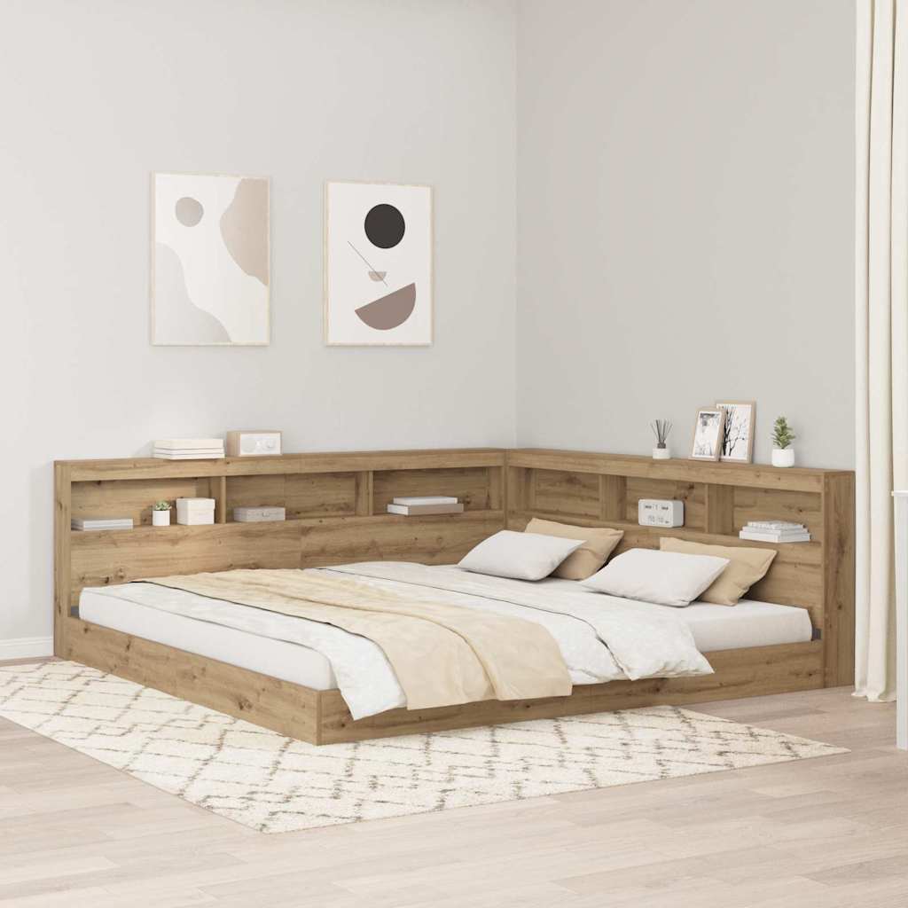 vidaXL Aufbewahrungskopfteil Artisan-Eiche 80 cm Holzwerkstoff