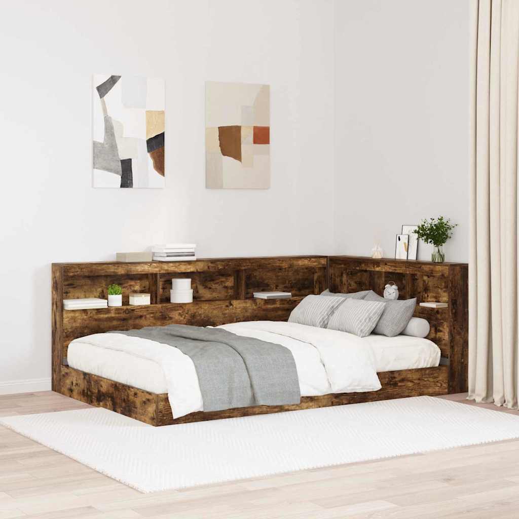 vidaXL Aufbewahrungskopfteil Geräucherte Eiche 80 cm Holzwerkstoff